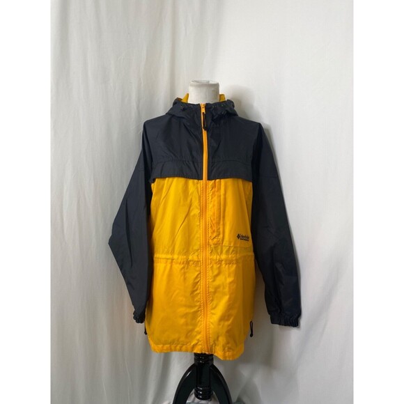 Columbia Women’s Windbreaker Jacket Black and Yellow Full Zip Size Medium - Picture 2 of 10